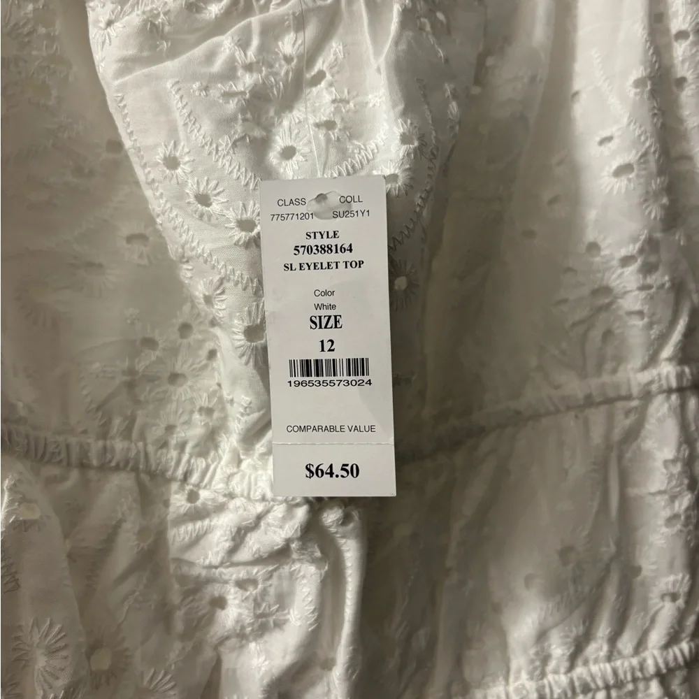 White House Black Market White Eyelet Camisole - Picture 2 of 3